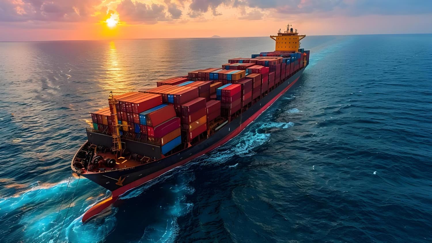 Yellow Ythao shipping containers stacked